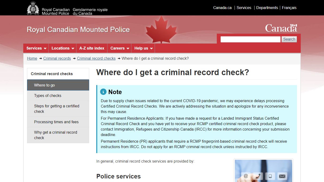 Where do I get a criminal record check? | Royal Canadian ...